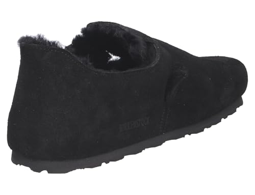 Birkenstock Unisex London Shearling Suede Shearling Black Shoes 10 W / 8 M US4