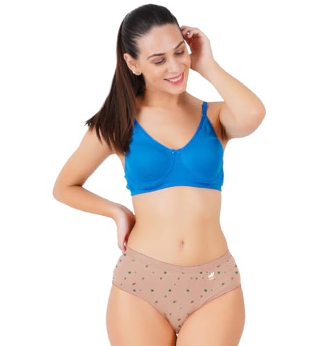 Image of ONCH Womens Pure Cotton Printed Outer Elastic Panties Multicolor Pack of 6