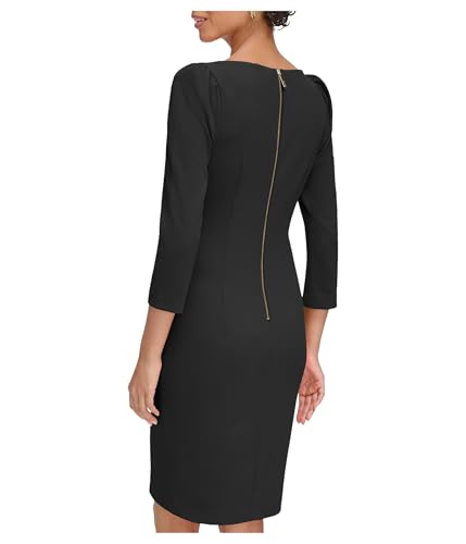 Calvin Klein Women's 3/4 Sleeve Round Neck Sheath3