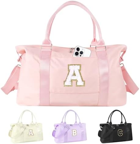 Dance Gym Duffel Bag for Teen Girls,Personalized Initial Travel W...