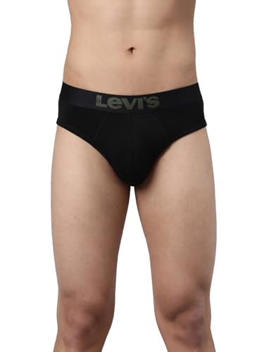 Image of Levi's 031A Brief for Men | Supima Modal Lycra Blend | Breathable Solid Men's Underwear | 4-Way Adaptive Stretch | Anti-Roll No-Dig Waistband | Supportive Gusset | Stay Retention | Pack of 1