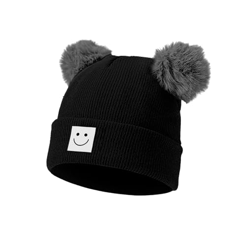Image of AZJ Baby Beanie Hat Toddler Infant Winter Knitted Hat Kids Soft Warm Pom Pom Beanie Cap for Boys Girls