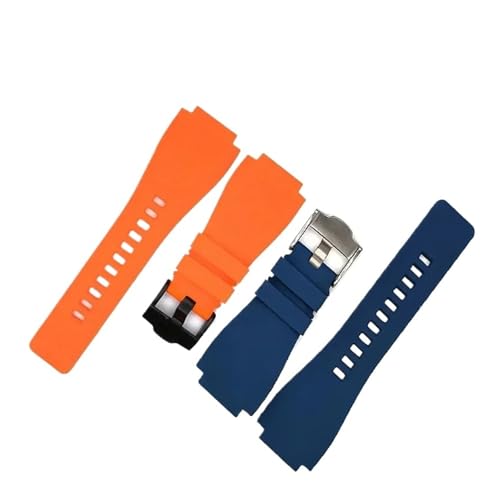 SiChouwz Bell Ross BR01 BR 03-92 Diver 24mm �A�E�g�h�A�X�|�[�c���X�g�o���h���f�B�[�X�E�H�b�`�o���h�Ή����o�[�E�H�b�`�X�g���b�v(Dark Blue blackB)