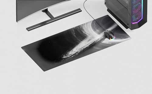Image of Singularity Premium Desk Mat | Anti-Skid | Anti-Slip | 80 x 30 cm | Laptop Mat for Work from Home /Office /Gaming- Extended Mouse pad and Keyboard Desk mat