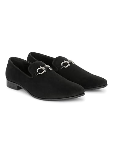 Image of San Frissco Horsebit Formal Loafers Velvet Upper Cushioned Footbed|Comfortable Fashionable Stylish Flexible for Men