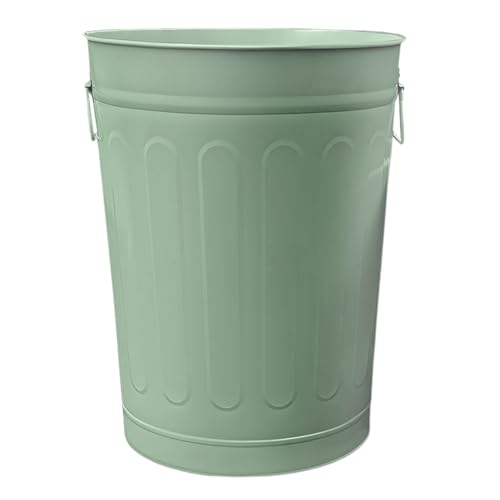 Caneca de basura metálica verde 13 galones Markson miniatura 5