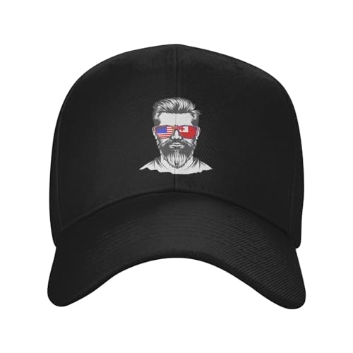 Tongan American Half Flag Boy USA Tonga Classic Duckbill Caps for Stylish Sun Protection Black