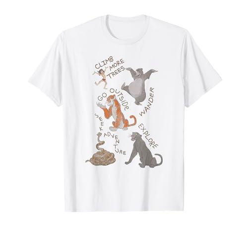 T-shirt Disney The Jungle Book vêtement imprimé vintage pour adulte passionné