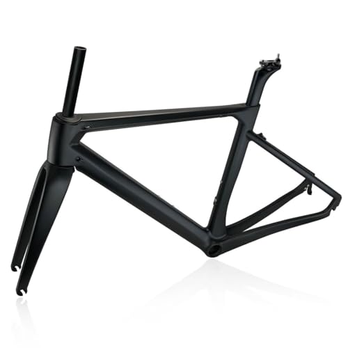 HIMALO 700C Carbon Road Bike Frameset 46/48/50/52cm C Brake Frame Broken Wind Bike Frame QR 100mm/130mm Lightweight Bicycle Frame Set Full Internal Routing (Size : 46CM)