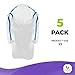AMZ Medical Supply White Disposable Isolation Gown, X-Small. 5 Pack 35 GSM SMS PPE Gowns. Personal Protective Equipment Gown. Medical Isolation Gowns with Sleeves, Neck & Waist Ties, Elastic Wrists