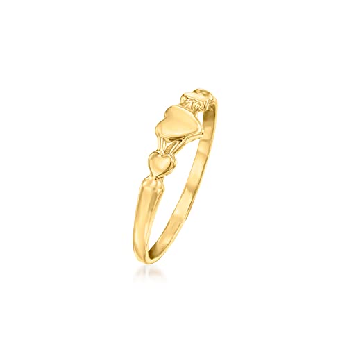 Baby's 14kt Yellow Gold Heart Ring. Size 12