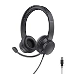 Trust USB Headset with Microphone On-Ear Lightweight Design, Adjustable Headband, PC Headset 1.8m Cable Wired Headphones with Microphone for Computer Laptop Mac Desktop Home Office Teams Zoom