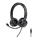 Trust USB Headset with Microphone On-Ear Lightweight Design, Adjustable Headband, PC Headset 1.8m Cable Wired Headphones with Microphone for Computer Laptop Mac Desktop Home Office Teams Zoom