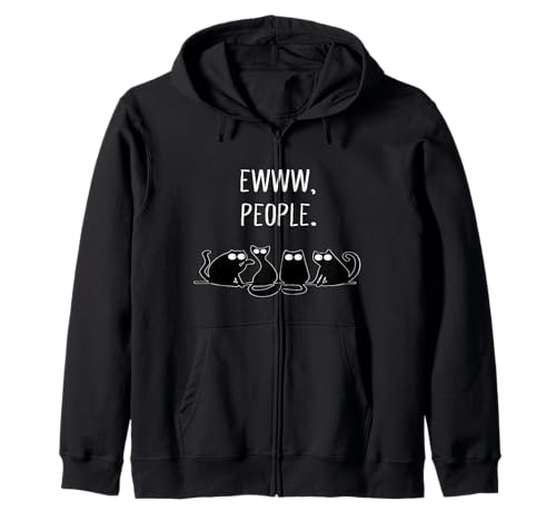 Ewww People Cat Lovers Novedad Regalo Hombres Mujeres Niños Ew People Sudadera con Capucha