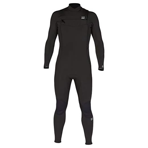 Billabong 2023 Herren Absolute 3/2mm Chest Zip Neoprenanzug - Schwarz - Easy Stretch Langarm - Absolute Series