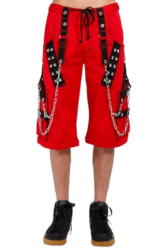 Electro Bondage Rave Red Gothic Cyber Chain Goth Jeans Punk Rock Pant Trouser3