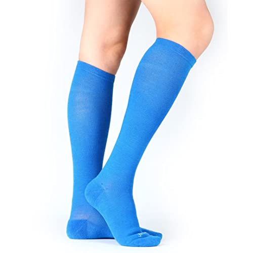 JAVIE Ultra Warm Merino Wool Compression Socks for Men & Women Cushion Crew Socks for Running Cycling Travel (15-20mmHg)3