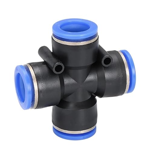 Lot de 10 connecteurs pneumatiques à emboîtement en croix, raccords rapides PZA-4, PZA-6, PZA-8, PZA-10, PZA-128(PZA-12)