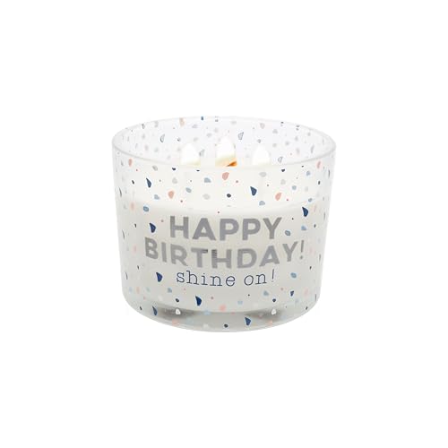 Bougie cire de soja joyeux anniversaire décoration intérieur parfum trois mèches
