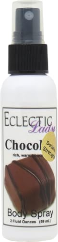 Eclectic Lady Chocolate Body Spray, 2 ounces, Body Mist for Women with Clean, Light & Gentle Fragrance, Cologne with Soft, Subtle Aroma For Daily Use