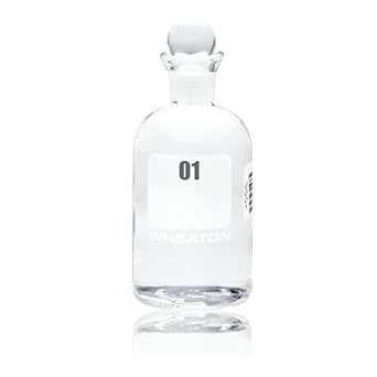 Wheaton 227497-06 BOD Bottle, 300mL, Robotic Stopper, Numbered 121-144, 69mm Diameter x 165mm Height (Case Of 24)