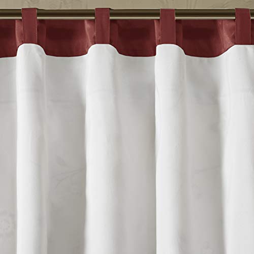 Madison Park MP41-1532 Serene Embroidery Room-Darkening Valance Window Treatment Rod Pocket/Back Tab Short Drape thumb #4