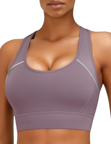 Sports Bras for Women High Support, Adjustable High Impact Sports Padded Seamless Scoop Neck Comfortable Bras(XL)
