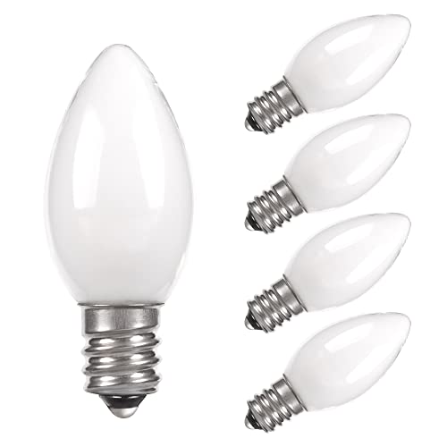 C7 Candelabra Led Night Light Bulbs 0.6 Watt Equivalent 7W E12 Bulb 50lm