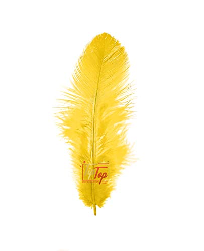 Image of TIPTOP DECORATION Natural Dyed Feathers 10 cm (80 pieces) (Dark Yellow)