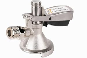 GASTROBEDARF WESTERBARKEY Kegverschluss Zapfkopf Keg Flachkeg Typ A Bierausgang Oben 5/8"& 3/4" inkl. Lippenventil