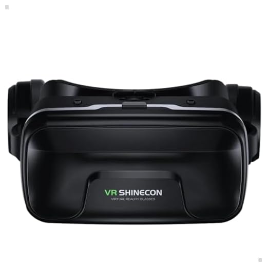 Óculos de Realidade Virtual Shinecon 10.0 para Smartphone com Controle Fone de Ouvido Confortável e Lentes de Alta Definição