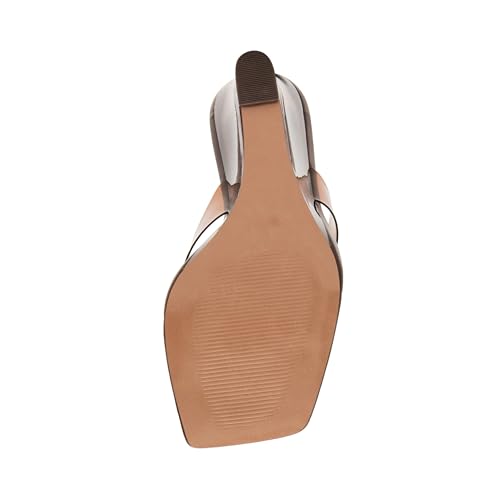 Steve Madden Women's Katrine Heeled Sandal, Brown, 7