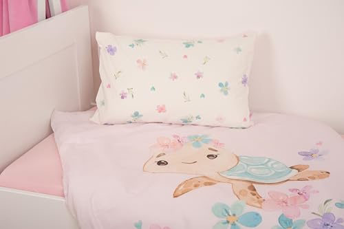 Parure de lit 100% coton renforcé rose Herding bébé