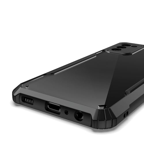Image of Amazon Brand - Solimo Shockproof Crystal Clear Back Cover Case for OnePlus Nord 4 5G | 360 Degree Protection | Transparent Back Cover Case for OnePlus Nord 4 5G (PC & TPU, Black Bumper)