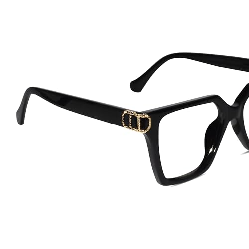 Image of LensKandy Bluecut Computer Glasses for Women | Anti-Eye Strain & UV Protection | | Stylish Medium Fit Eyewear for Digital Screens | Rectangular Frame | Lightweight & Comfortable