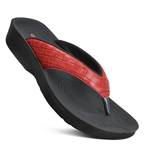 Image of AEROTHOTIC Comfortable Arch Support Flip Flops for Women Orthotic Sandals