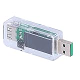 Jauarta USB Tester Digital LCD Display USB Charger Testers Detector Voltmeter for Android (Transparent)