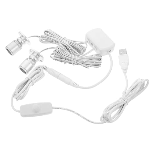 Ipetboom Foco LED USB Regulable 1W para Vitrinas Pequeñas Luz Blanca Fría 6000K Cuerpo Plateado Compacto para Iluminación Interior de Exhibición sin Taladros Adecuado para Armarios y