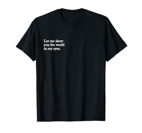 World in My Eyes Schwarzliebhaber Konzert Festival Tour T-Shirt