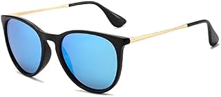Long Keeper Polarised Vintage Round Sunglasses Womens Classic Polarized Sunglasses UV400 Retro Designer Style Sun Glasses for Women Men