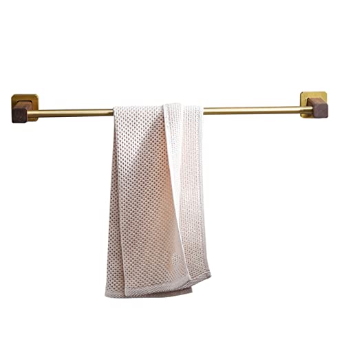 Porte-serviettes auto-adhésif mural en bois étagère salle de bain 60 cm