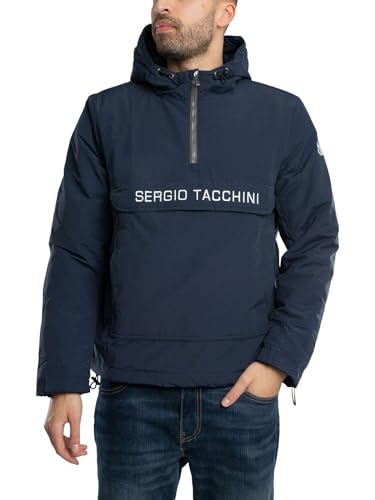 Sergio Tacchini Hombre En La Chaqueta Del Suéter, Navy/White, S