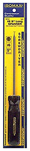 Eazypower 79741 1-Pack #6 Spanner Security Isomax 9-inch Screwdriver (fits Snake Eye Screw)