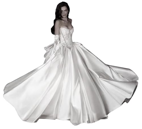 Lace Bridal Dress with Detachable Long Sleeves image