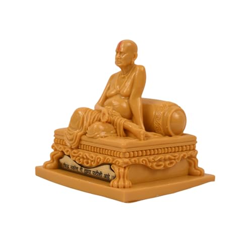 Image of KariGhar Swami Samarth Idol Figurine Perfect for Car Dashboard and House Warming Size 4.5 Inch