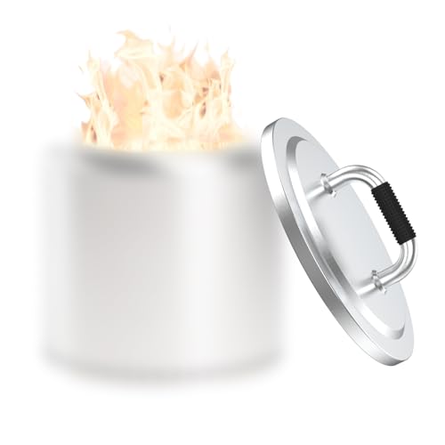 Fire Pit Lid for Solo Stove Bonfire 2.0, 304 Stainless Steel Fire Pits Round Lid with Heat Resistant Handle, Camping for Solo Stove Accessories Bonfire Lid and Other 19.5