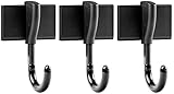 Duck Brand EasyMounts Heavy-Duty Drywall Hook, Holds up to 50 lbs, Black, 3-Pack of Hooks
