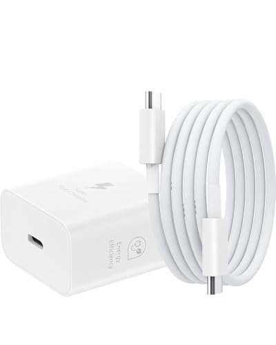 Image of Original Samsung 25W Charger USB Type C Adapter for Samsung Galaxy Z Fold 6 /5 /4,Z Flip6 /5 /4, S25 /S24 /S24+ /S24 Ultra, S23 /S23+ /S23 Ultra /S23 FE with Type C Cable- White