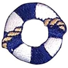 Small Life Buoy Preserver Embroidered Iron on Patch