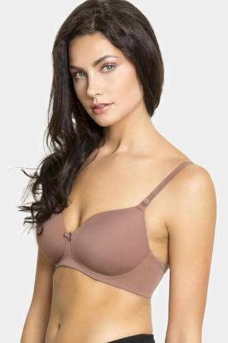 Image of Zivame Padded Non Wired 3 /4Th Coverage T-Shirt Bra - Skin